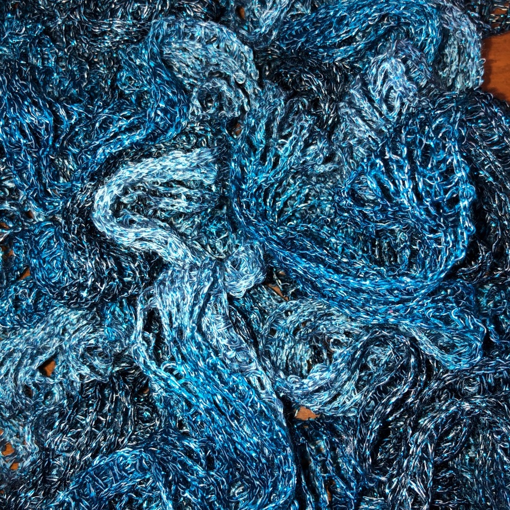 Hand-Knit Ruffle Scarf - Picture 3 of 3